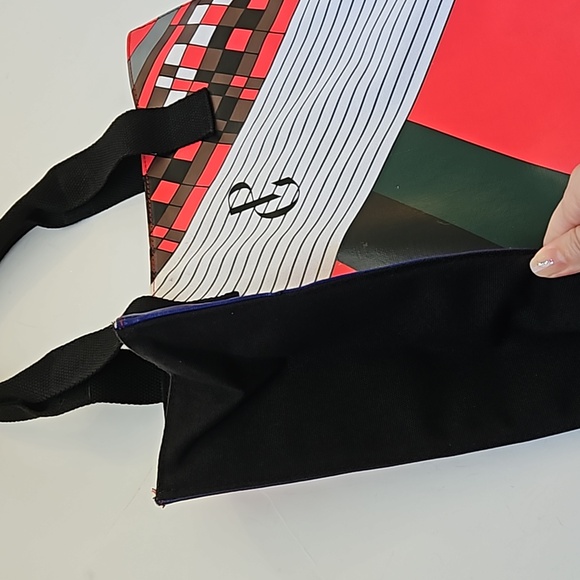 Prabal Gurung Tote Bag Michelle Obama Collab Color Block Red Black White Green - Picture 15 of 17